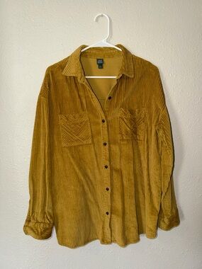 wild fable Mustard Corduroy Button-Down Shirt